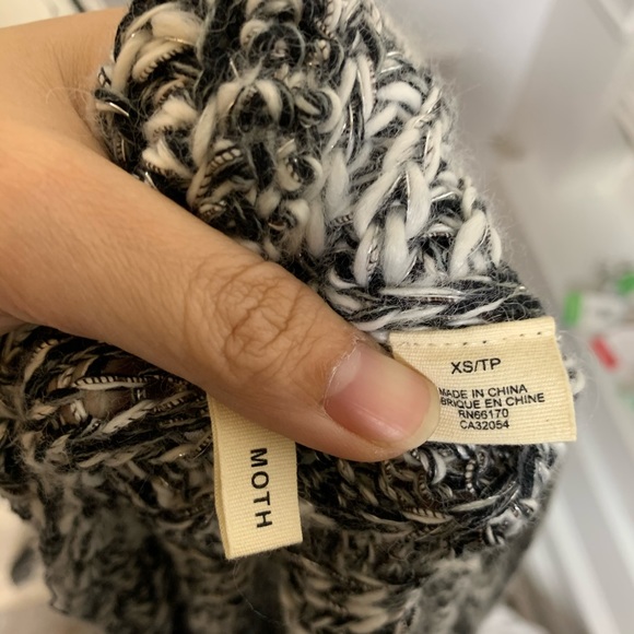 Anthropologie Moth gray marled open cardigan XS - Picture 6 of 6